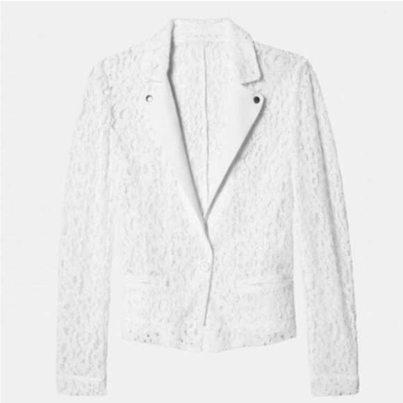 NWT The Kooples Flower Lace and Crepe Jacket - Picture 2 of 13